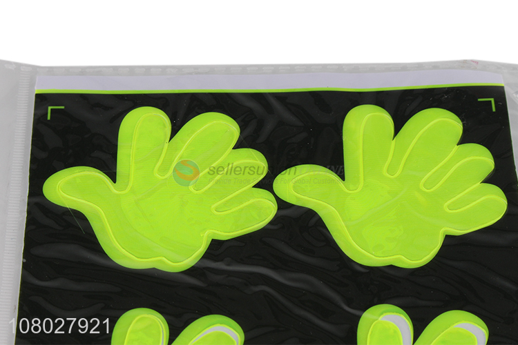 Good selling hand shape safety reflective sticker wholesale