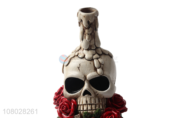 Good selling skull shape halloween decorative resin ornaments