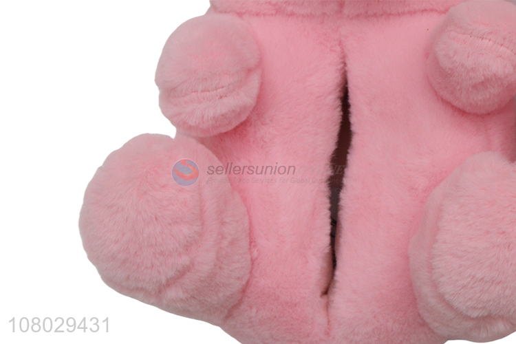 Online wholesale women winter slippers lovely 3D bear slippers for girls