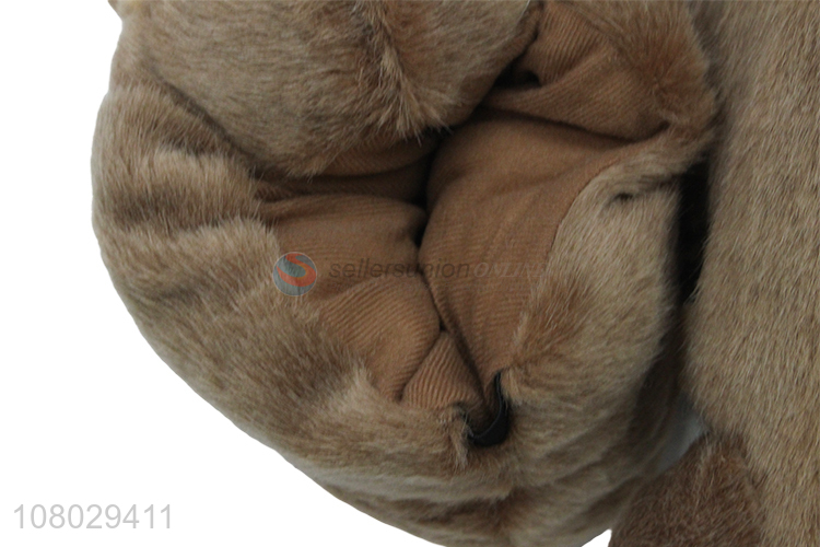 New arrival women slippers cute 3D stuffed monkey slipper indoor slippers