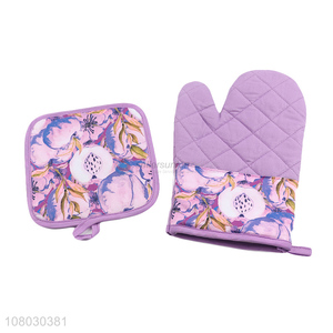 Latest imports durable oven mitts and pot holders sets with custom logo
