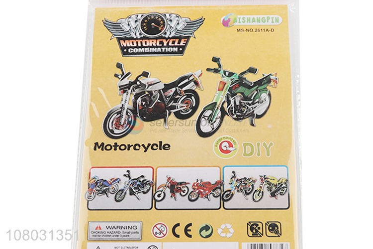 China products funny children motorcycle 3D puzzle toys