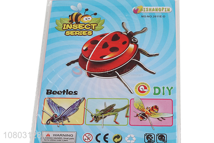 Popular products beetles shape 3D children puzzle toys