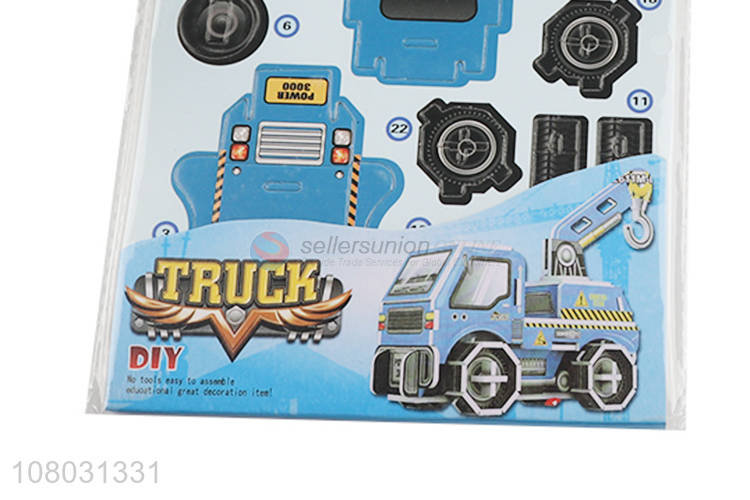 China wholesale truck creative 3D diy kids puzzle toys for sale