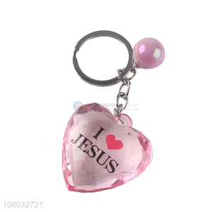 High quality pink transparent pendant creative keychain pendant