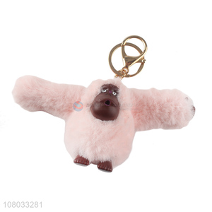 China Market Wholesale Pink Plush Gorilla Keychain Pendant