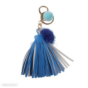 Factory wholesale blue tassel pendant creative keychain pendant