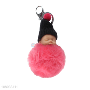 High quality pink creative doll keychain pendant wholesale
