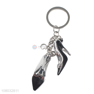 Factory direct sale silver high heels creative keychain pendant