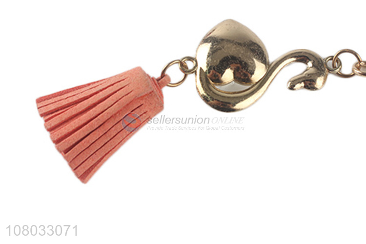 Yiwu wholesale golden metal keychain decoration pendant