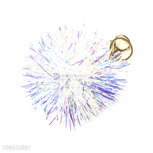 Hot selling color hair ball pendant portable keychain