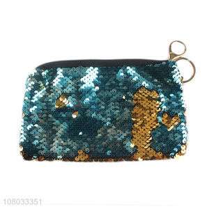 High quality square sequins keychain decoration pendant