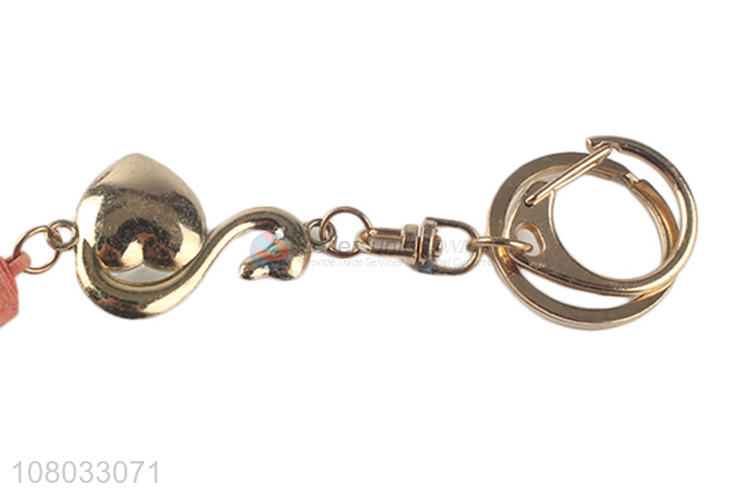 Yiwu wholesale golden metal keychain decoration pendant