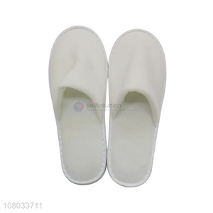 Custom logo terry spa slipper indoor disposable slipper for men and women