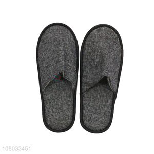 High quality disposable household slippers linen travel guest slippers