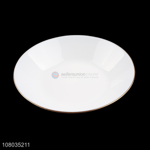 New products round large capacity household white plate dish