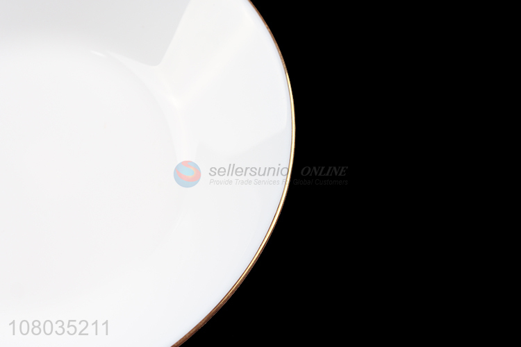 New products round large capacity household white plate dish