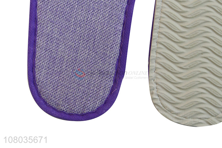 Yiwu market purple sandals hotel disposable slippers