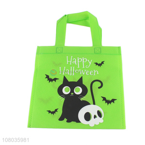New arrival green halloween style shopping bag with handle