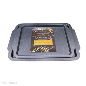 Popular product black iron non-stick binaural cheese plate