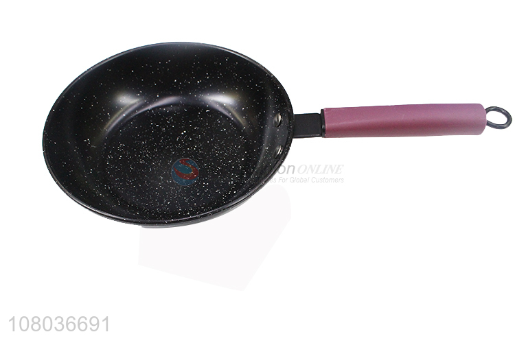 New product black kitchen iron non-stick pan with handle