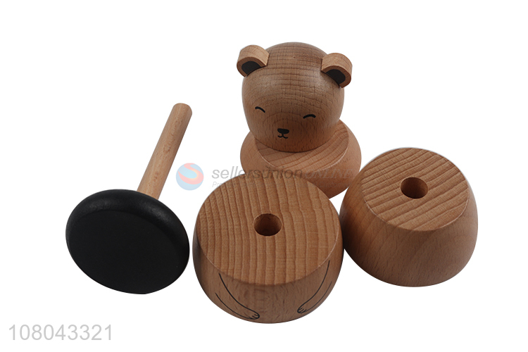 Top product wooden bear doll kids boys girls gift wooden doll