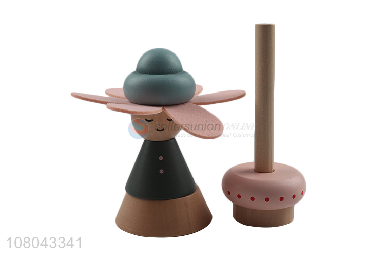 Hot items wooden girl doll wooden parent-child toy for children