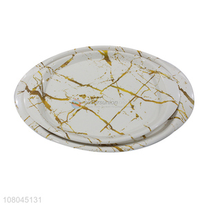 Factory Price Melamine Marbling Tray Coffee Tea Serving Tray