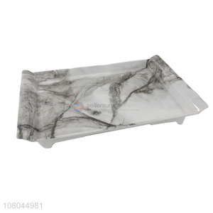 Newest Marbling Melamine Tray Restaurant Trays With Feet