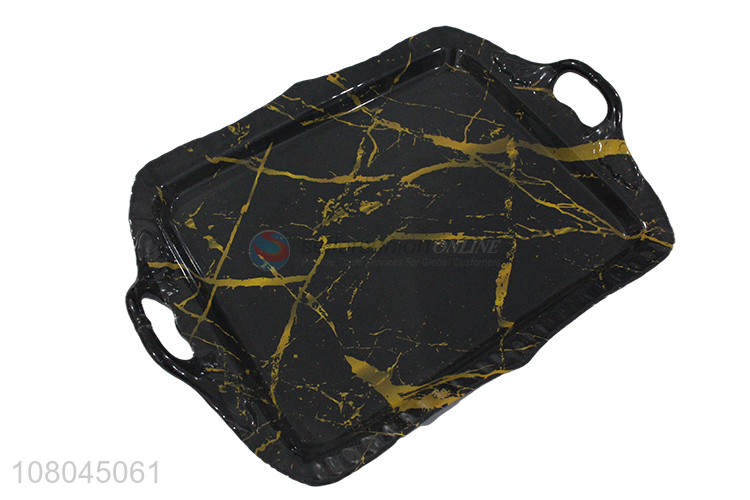 Hot Products Melamine Marbling Tray Serving Tray With Handle