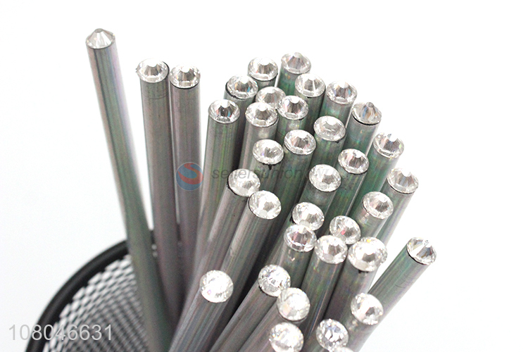 Wholesale cheap 72 pieces blackwood pencils writing pencil with diamond