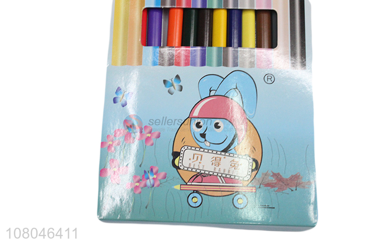 Top product 12 colors wooden colored pencils kids coloring pencils