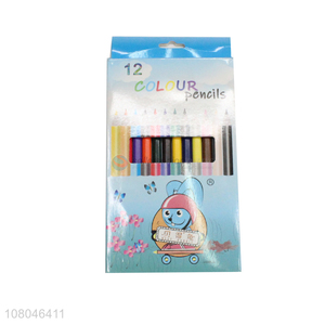 Top product 12 colors wooden colored pencils kids coloring pencils