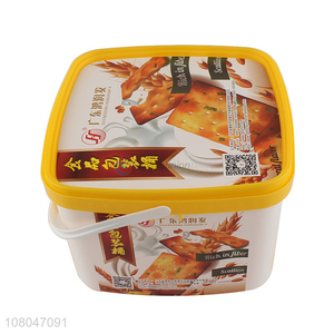 Customizable Plastic Buckets 3L Square Bucket For Food Packaging