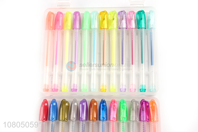 Top Quality Fashion 24 Pieces Mini Gel Pen Set