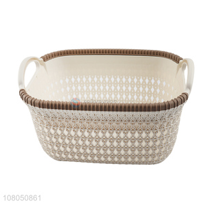 New Design Plastic Storage Basket With Handle For Household