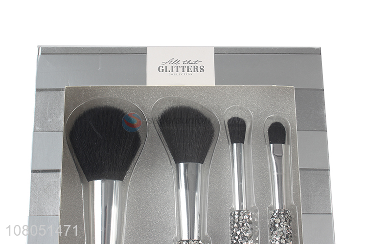 Wholesale luxury 4pcs makeup brushes set face powder contour eyeshadow brush