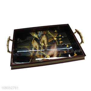 New Style Decorative Serving Trays Food Tray With Handle