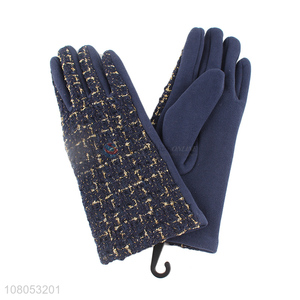 New arrival blue fashion gloves ladies outdoor gloves