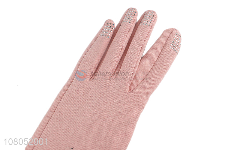 Best selling pink ladies gloves portable cycling gloves