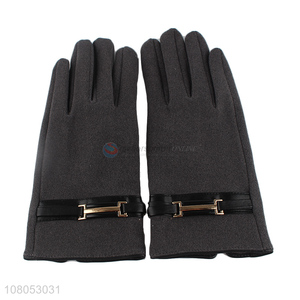 Good wholesale price grey ladies outdoor warm gloves