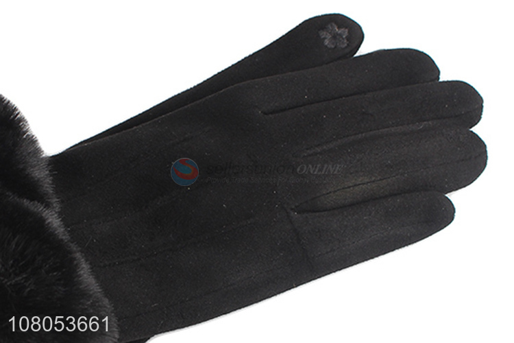 Best seller balck plus gloves fashion warm gloves for ladies