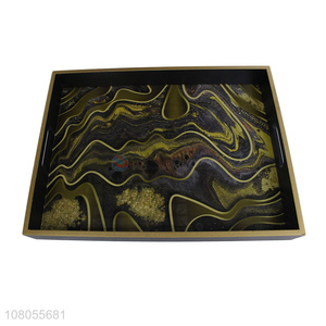 Factory supply creative design hotel serving tray with handle