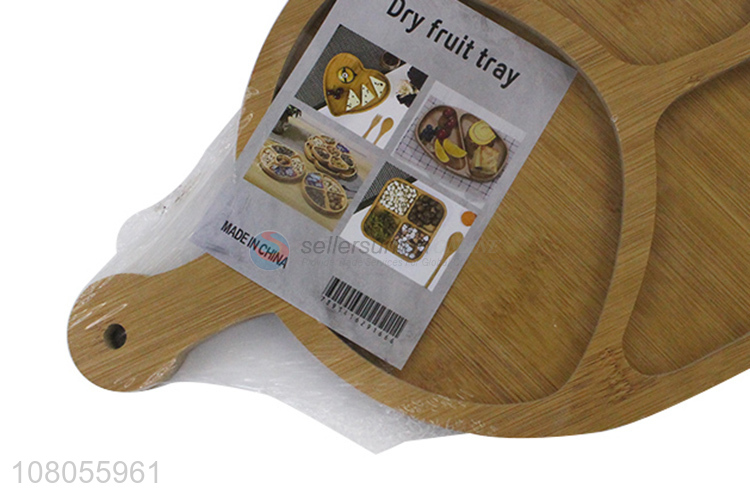 New arrival household wooden dry fruit tray with handle