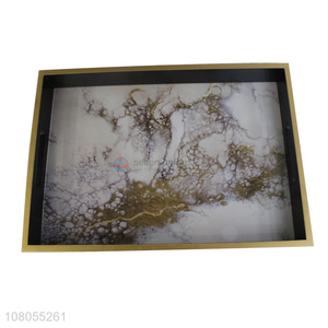 New products decorative hotel tea serving tray with handle