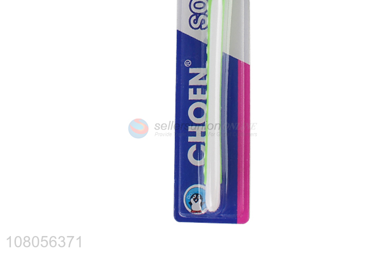 Wholesale plastic soft bristle toothbrush portable travel toothbrush