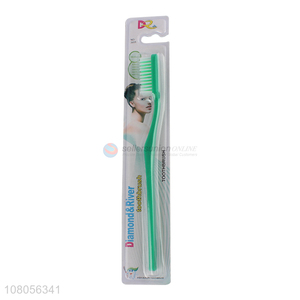 Good quality green plastic toothbrush household soft bristle toothbrush