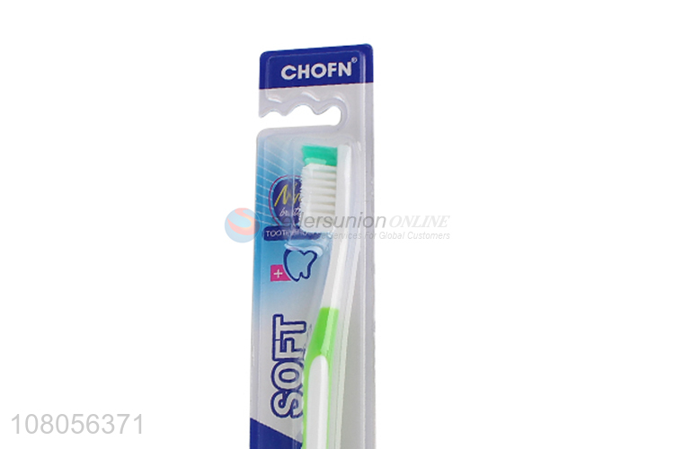 Wholesale plastic soft bristle toothbrush portable travel toothbrush