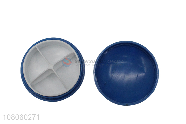 High quality blue pill box portable medicine packaging