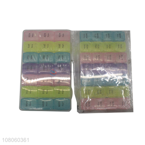 Factory wholesale multicolor household portable pill box set